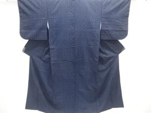 綿薩摩100亀甲　抽象模様織り出し着物